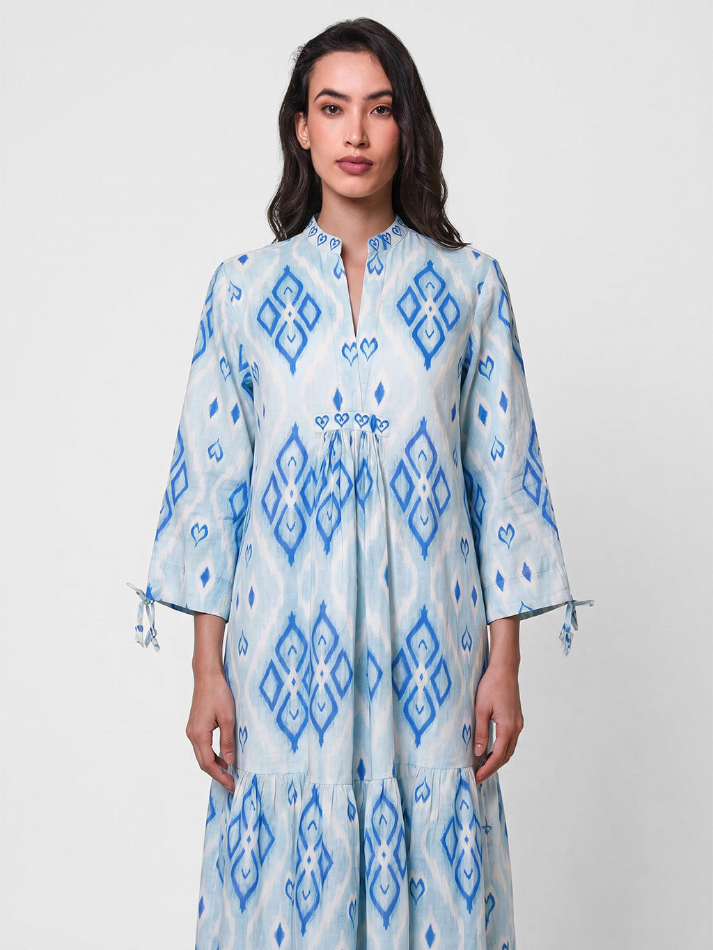Catmint Dress Ikat Blue
