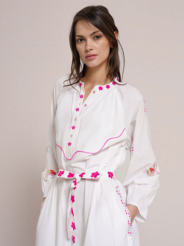 Hellebore Kaftan Donkey on White