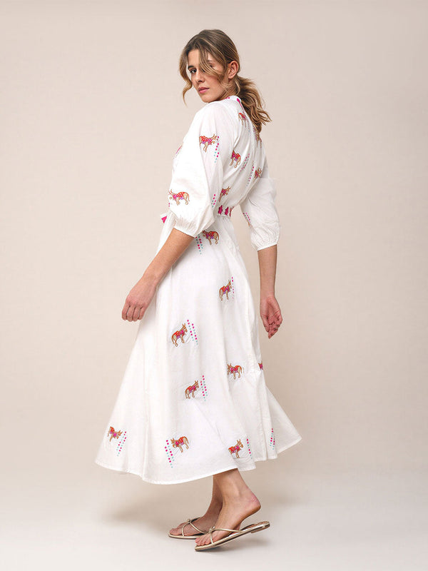 Marigold Dress Donkey on White