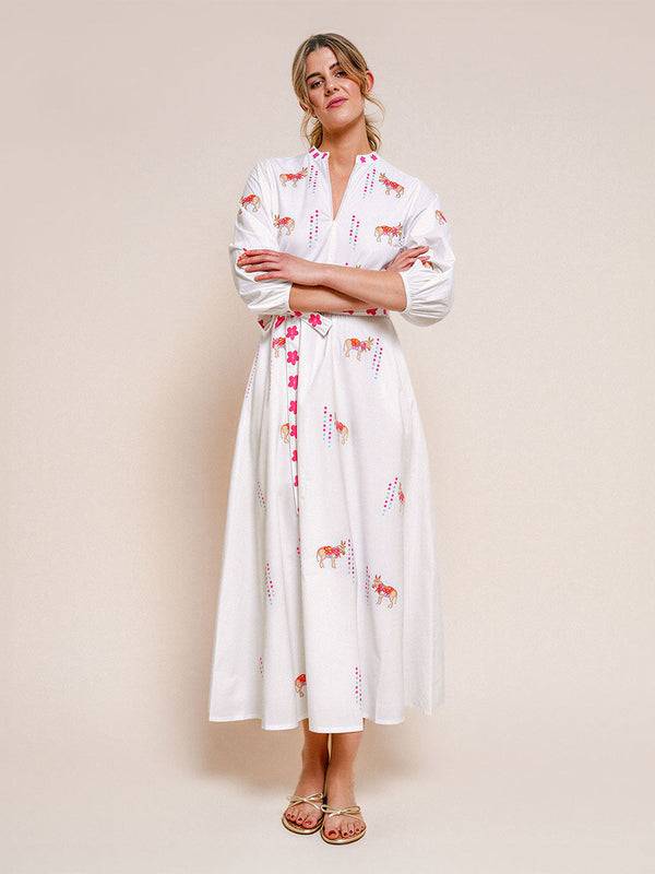 Marigold Dress Donkey on White
