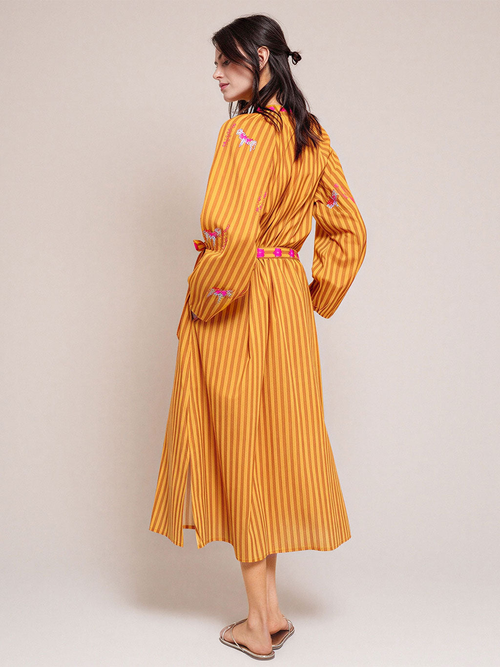 Hellebore Kaftan Donkey on Yellow Stripes