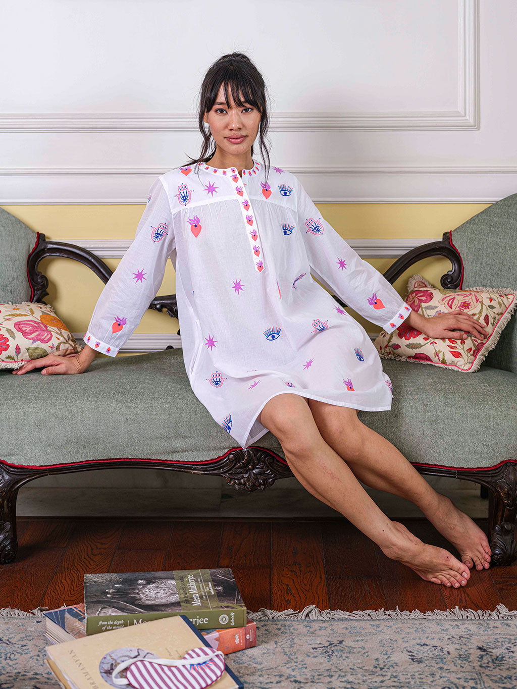 Magic on White Nightgown