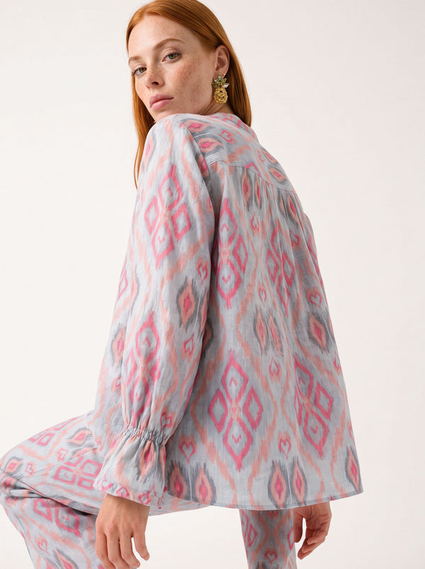 Broom Blouse Ikat Sorbet