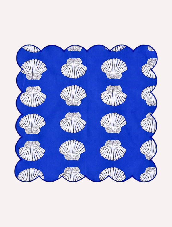 Napkin Shells on Blue
