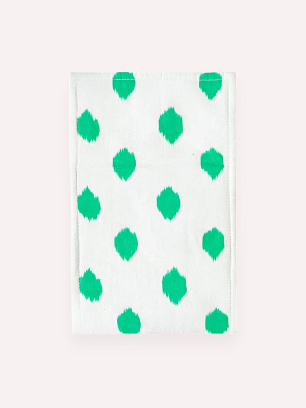 Cutlery Bag Dots Emerald Elephant Embroidery