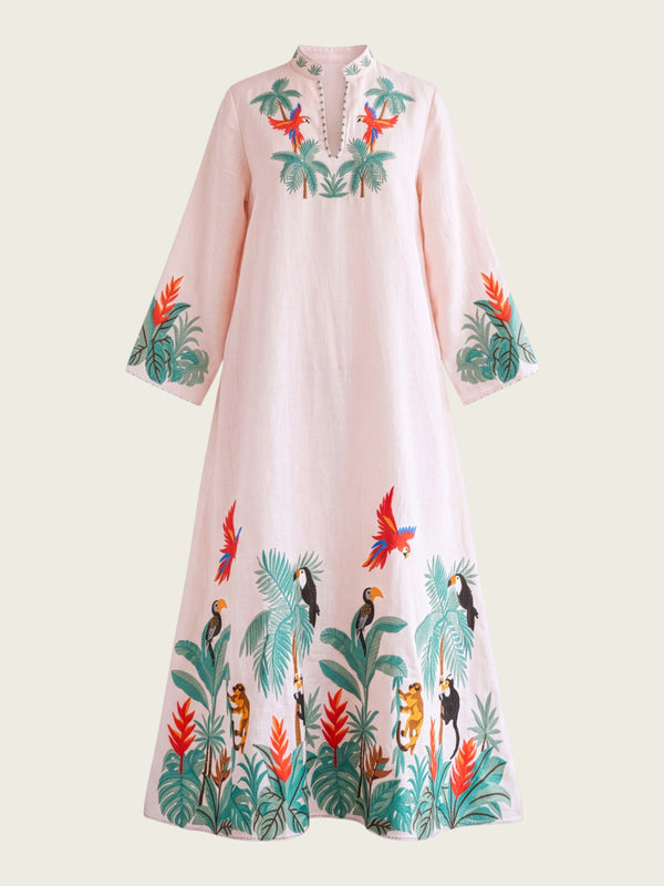 Lemon Balm  Dress Brazil Embroidery