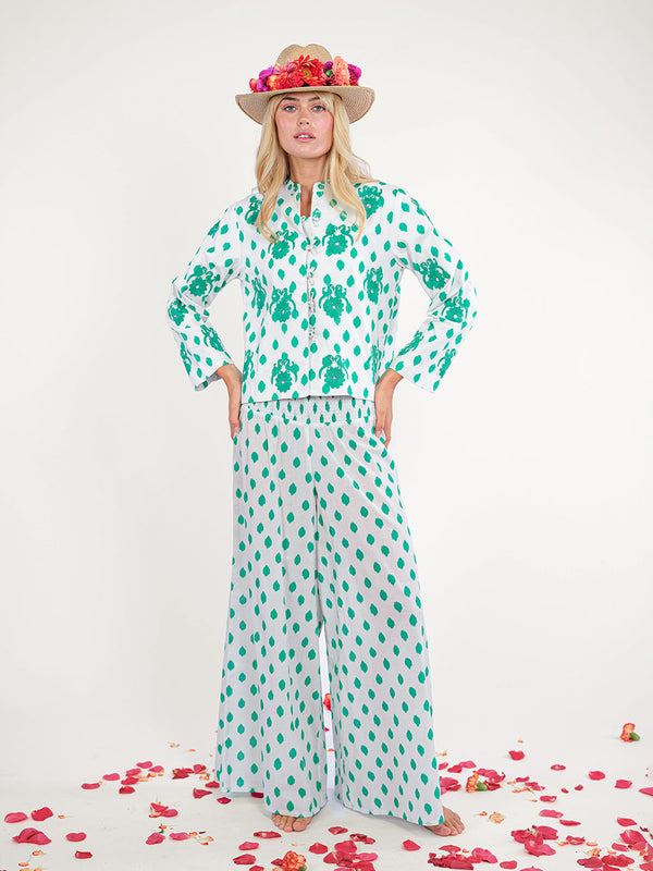 Majoran Pants Dots Emerald