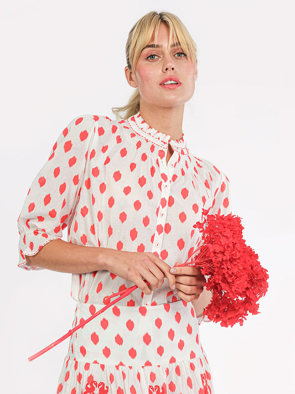 Bergamot Blouse Dots Red