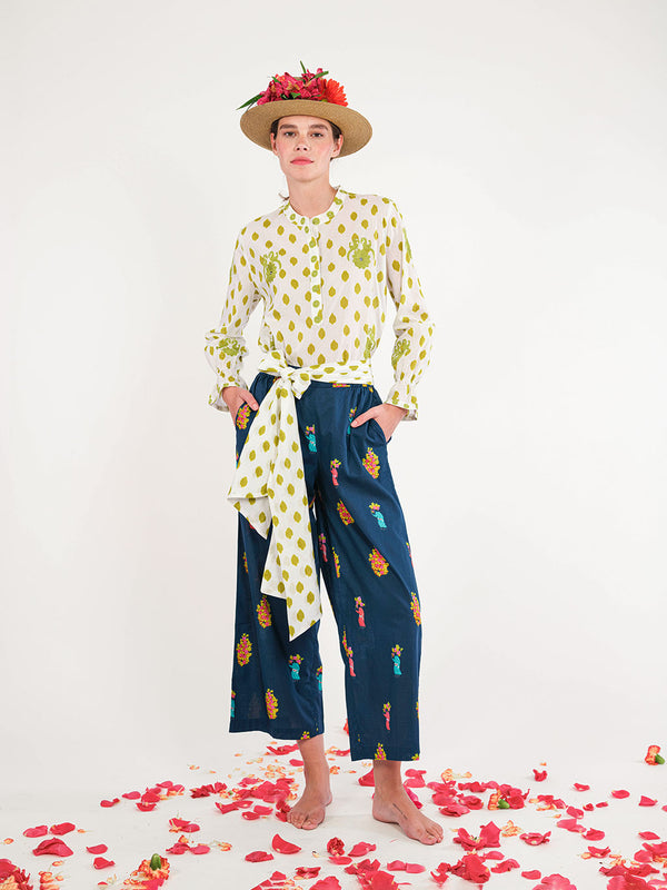 Fennel Pants Flowerbunch on Navy