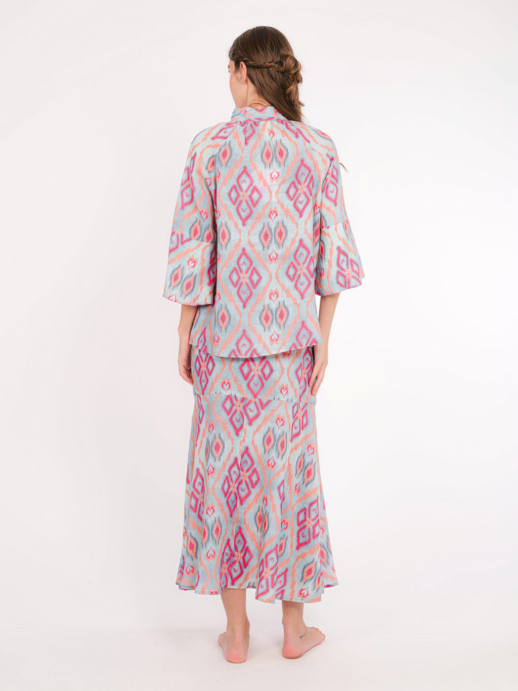 Flax Blouse Ikat Sorbet