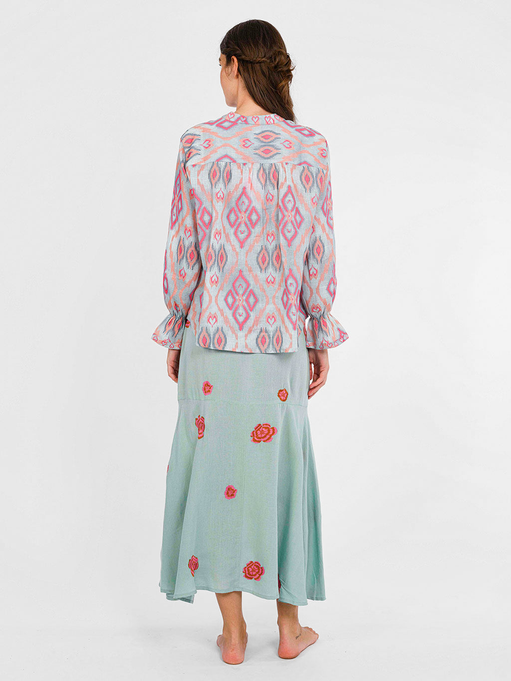 Broom Blouse Ikat Sorbet