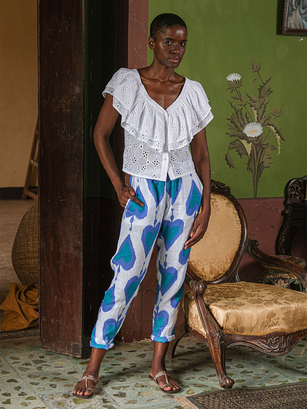 Amber Pants Ikat Petrol