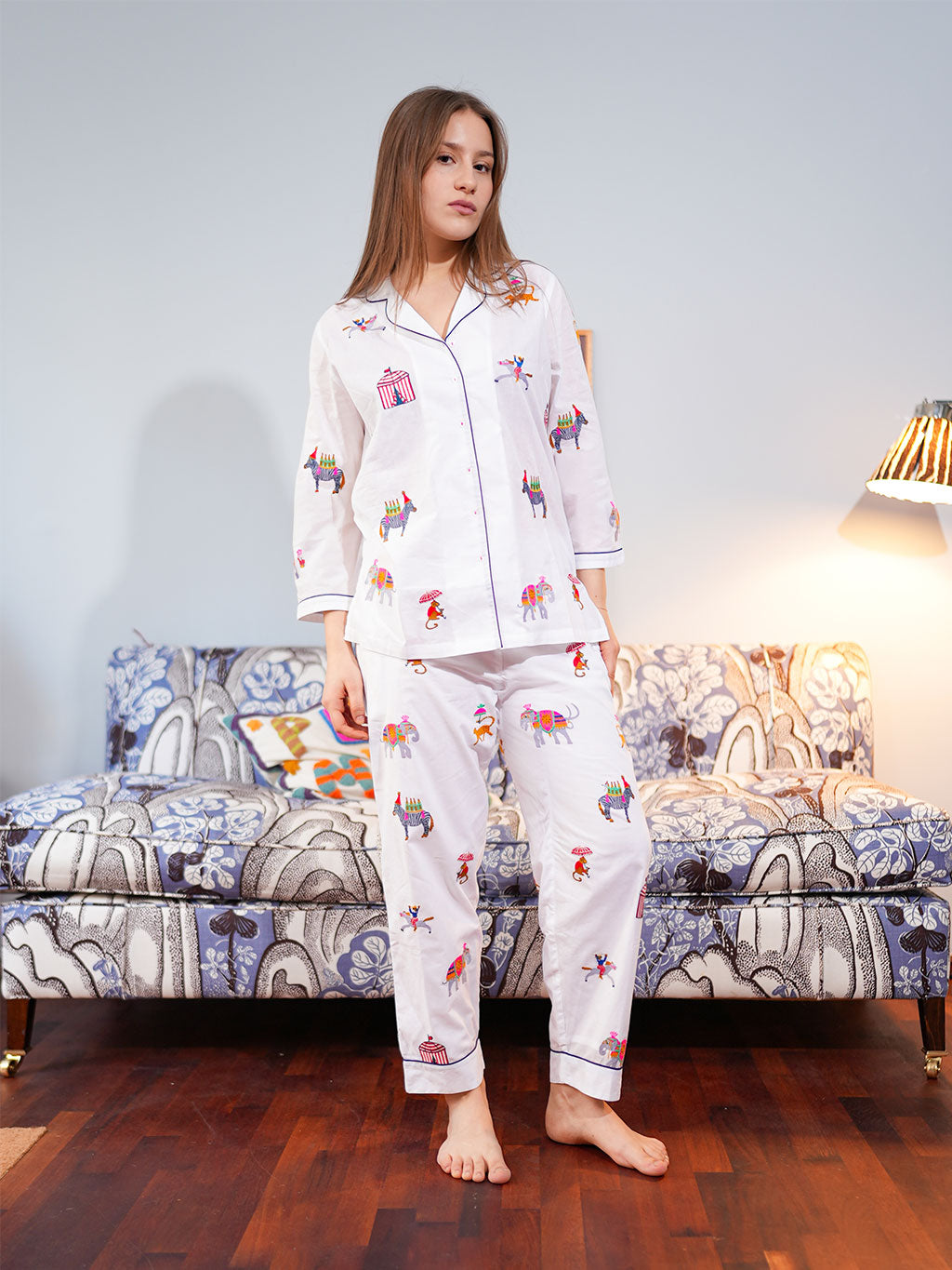 Circus on White Pyjama Long