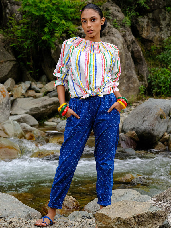Amber Pants Dotty Blue
