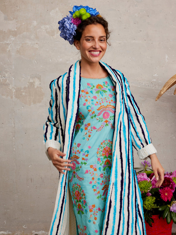 Campanula Coat Stripes Blue