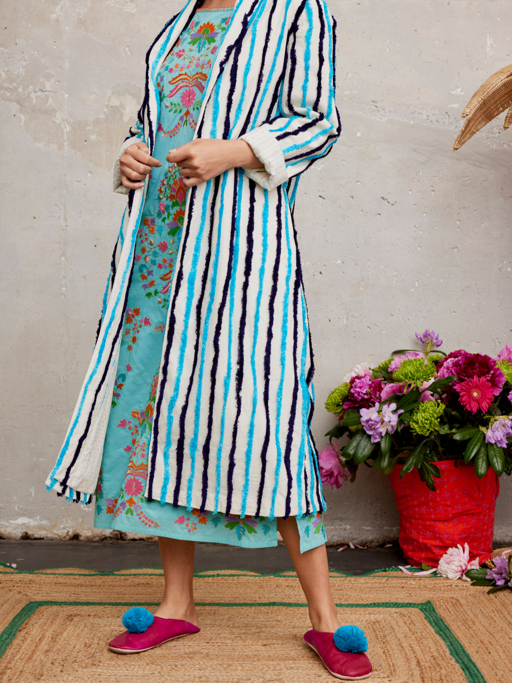 Campanula Coat Stripes Blue