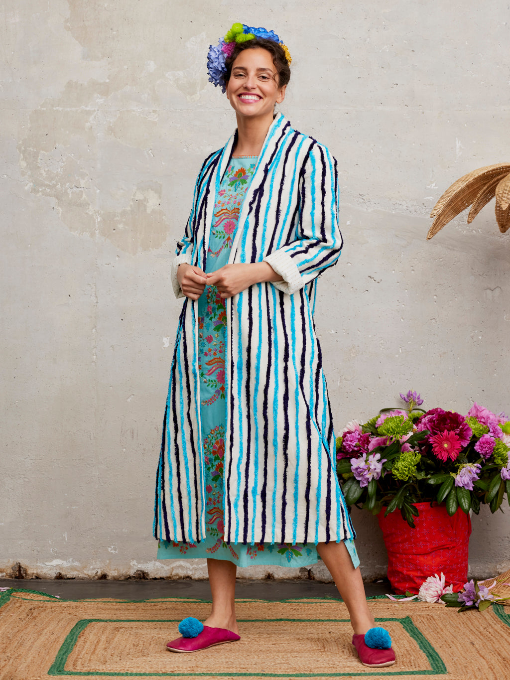 Campanula Coat Stripes Blue