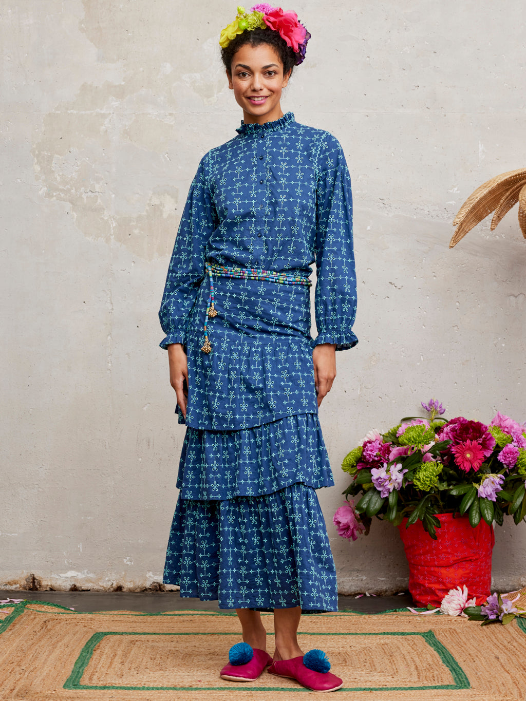 Poppy Sead Blouse Lace Navy
