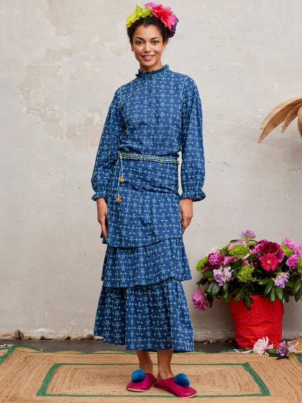 Poppy Sead Blouse Lace Navy