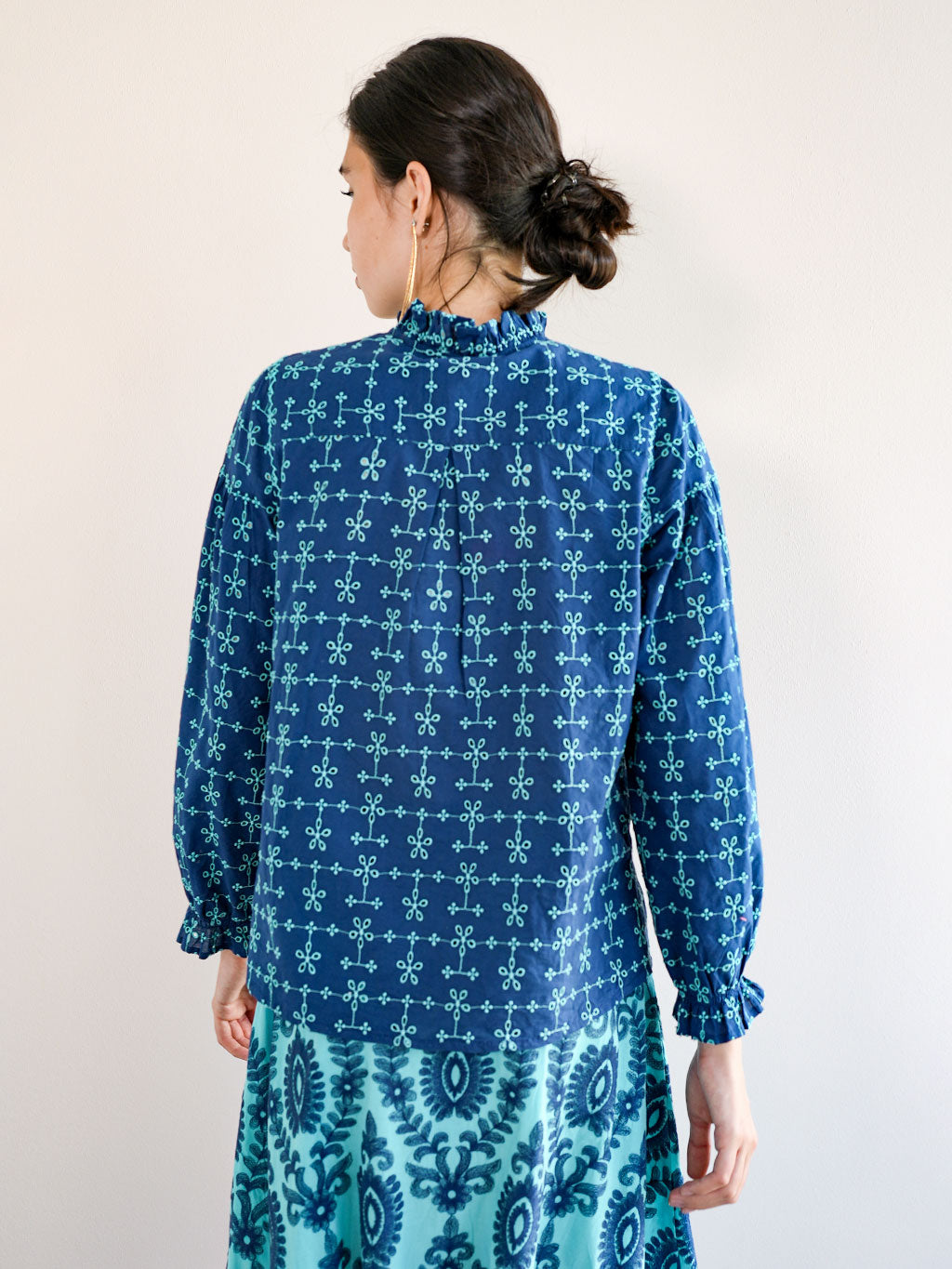 Poppy Sead Blouse Lace Navy