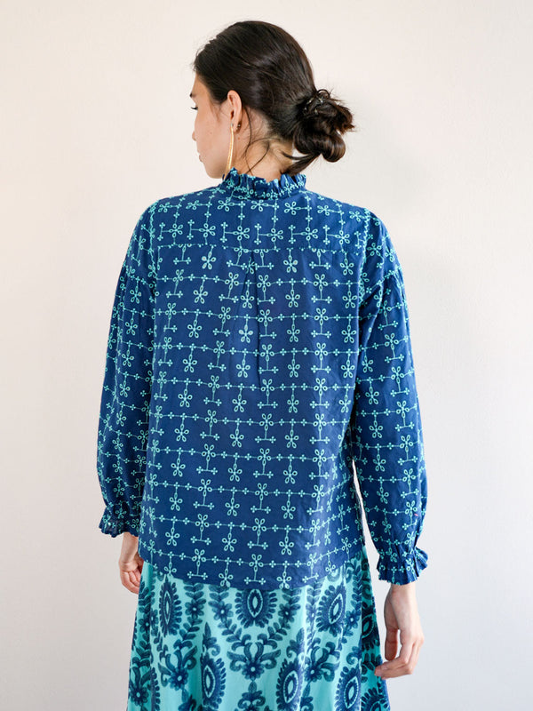 Poppy Sead Blouse Lace Navy
