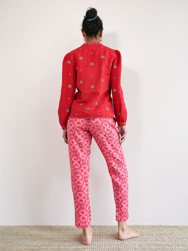 Amber Pants Ikat Coral