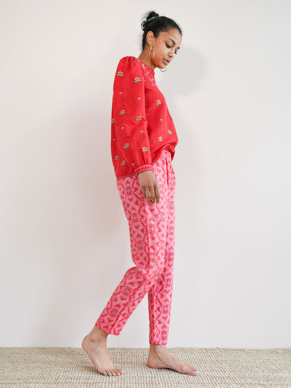 Amber Pants Ikat Coral