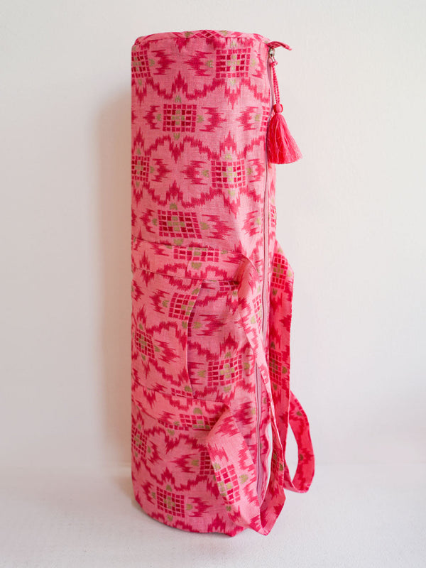 Yoga Mat Bag Ikat Coral